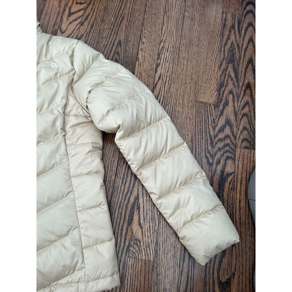 The North Face Tamburello Puffer Jacket Womens Small Beige Polyester Full Zip - Picture 6 of 10